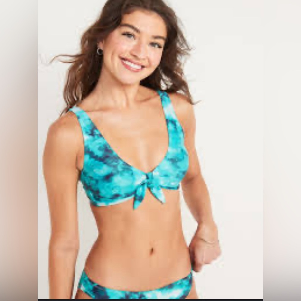 Never worn, Old Navy Tie-front, tie-dye bikini top | Size Small